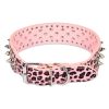 Dog Leather Collar Spiked Studded Pet Dog Collar Adjustable Neck Pitbull Mastiff Collar