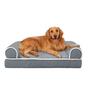 1Pc Dog Bed Pet Bed Sofa Dog Couch Pet Cushion Carpet Mattress With Washable And Removable Cover For Medium Large Dogs (Option: Grey-2XL)