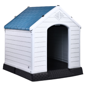 Only Supports Self Pickup-Plastic Dog House, Insulated Dog House, Assembled Sturdy Dog Kennel With Elevated Floor And Ventilation For Small To Large D (Option: 41Inch)