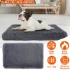 Dog Bed Soft Plush Cushion Cozy Warm Pet Crate Mat Dog Carpet Mattress with Long Plush for S/M Dogs