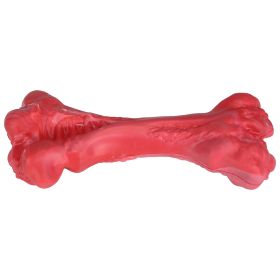 Dog Chew Toy Dog Teething Toy Dog Chew Bone with Beef Flavor Suitable for Aggressive Chewers Small Medium Large Dogs (Option: redwhite_l)