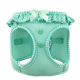 American River Choke Free Dog Harness Polka Dot Collection (Color: Teal Polka Dot, size: 3X-Large)
