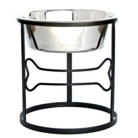 Bone Raised Dog Bowl (Option: large)