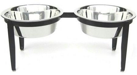 Visions Double Elevated Dog Bowl (Option: large)